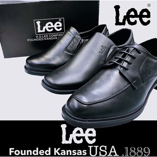 lee signature upper pu leather black formal office shoes kasut kulit hitam lee #0