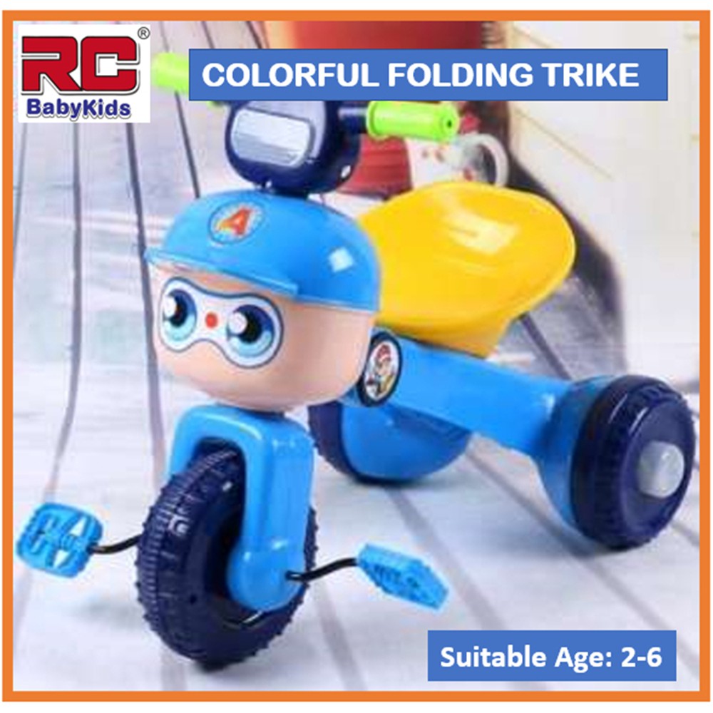 RCBabykids Trike Tricycle Bike Kids Folding Trike Trycycle learning