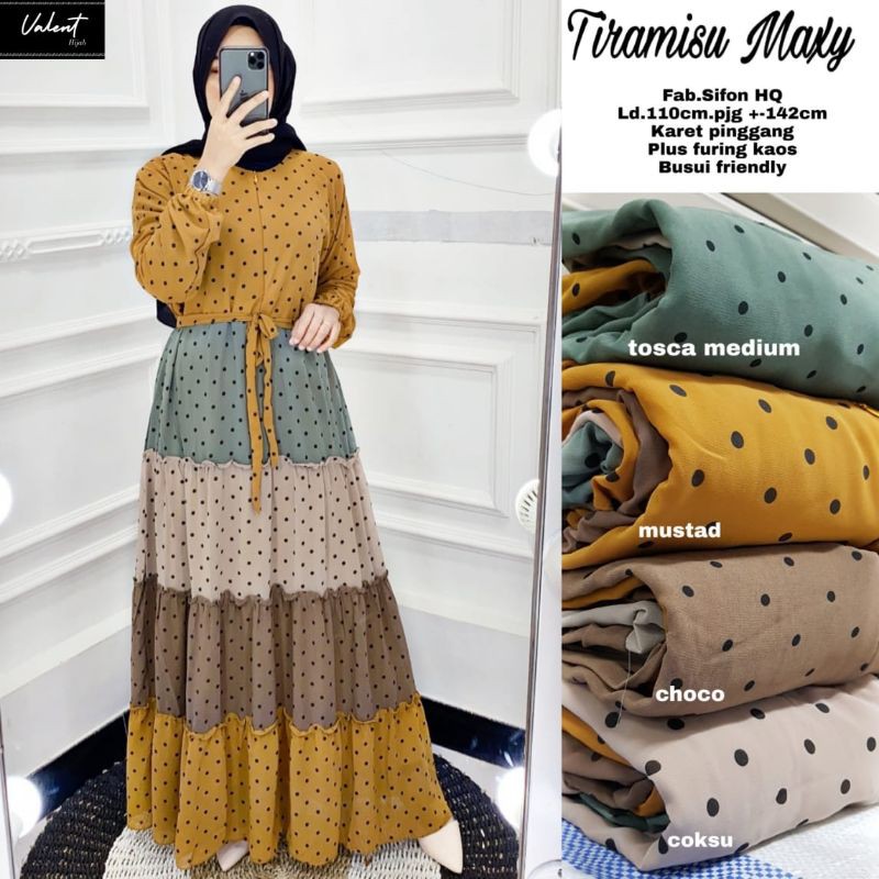 Tiramisu Maxi Hayu 124 Chiffon Ld 110cm Pj 140cm Shopee Singapore