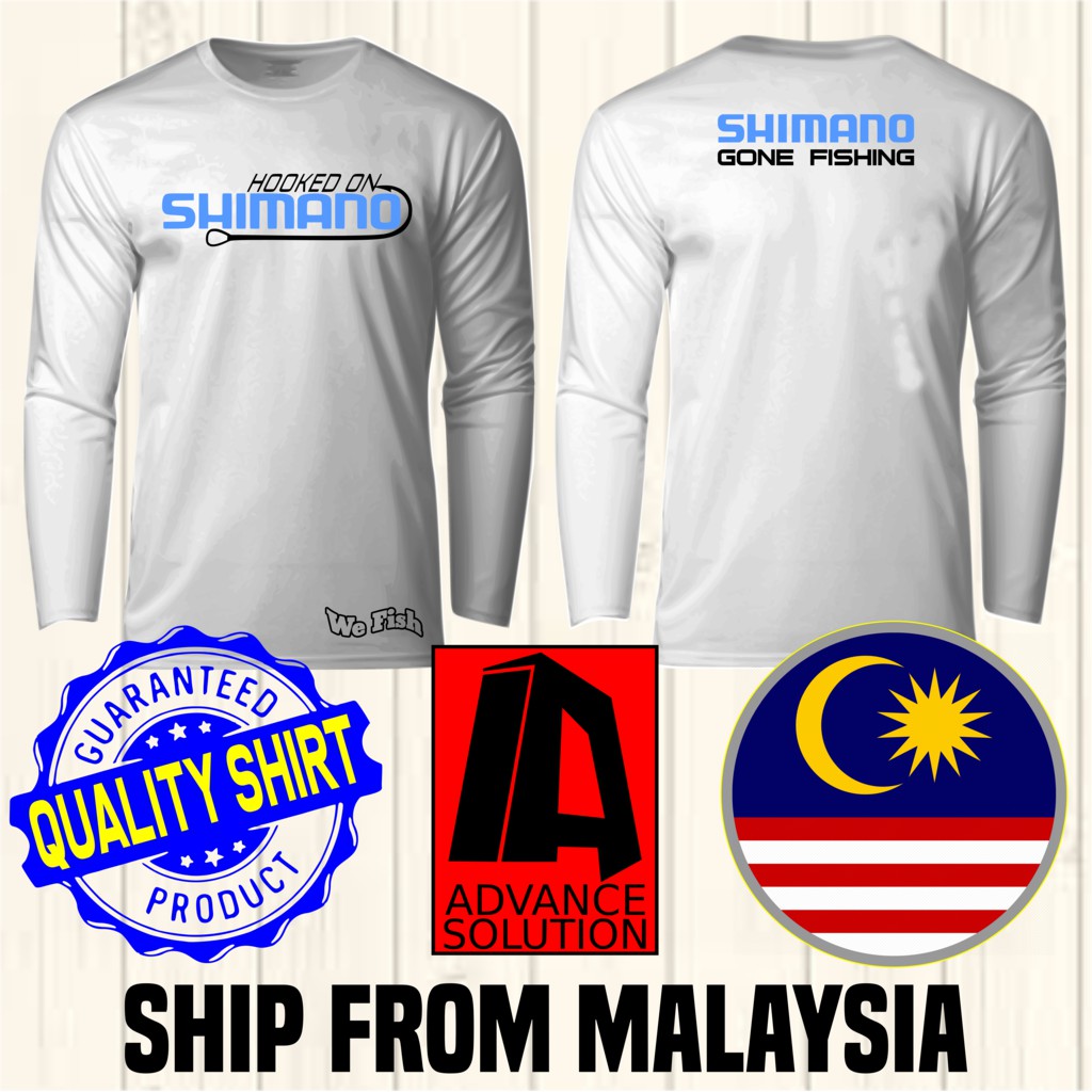 Jersi Kaki Pancing Sho Putih Lengan Panjang T Shirt Long Sleeve Fishing Baju Jersey White Quick Dry Fit Jersy Drifit Shopee Singapore