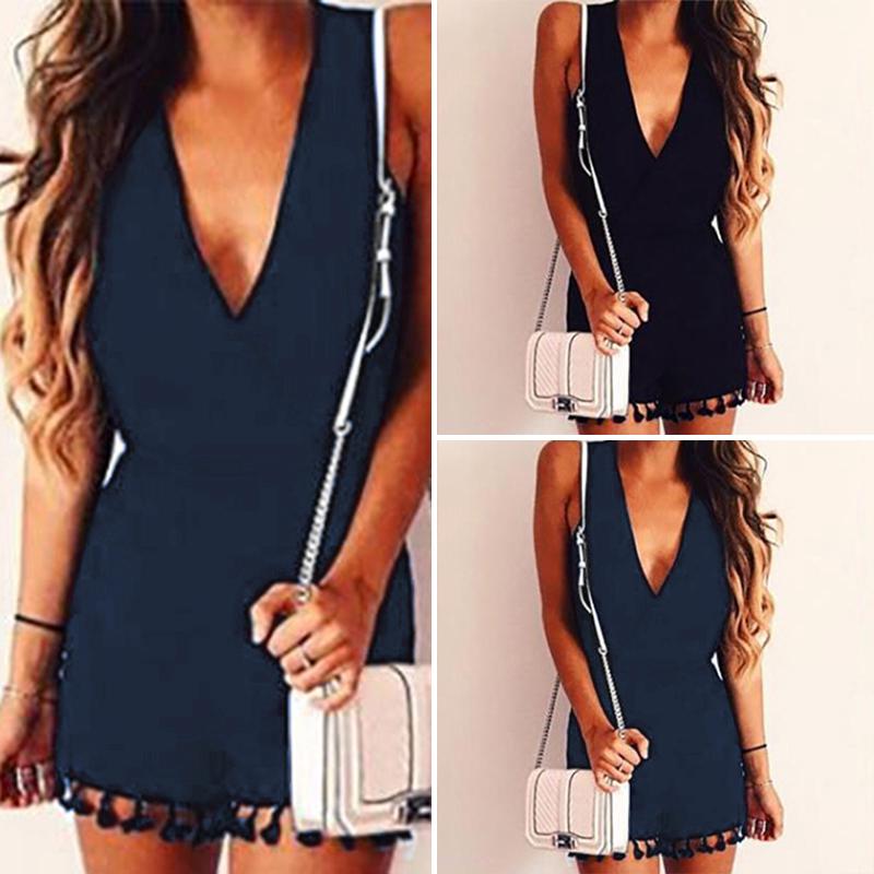 plus size tassel jumpsuit