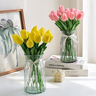 10pcs/Bunch Tulip Artificial Flowers Plants Latex Real Touch Party Wedding Bouquet Home Decor #5
