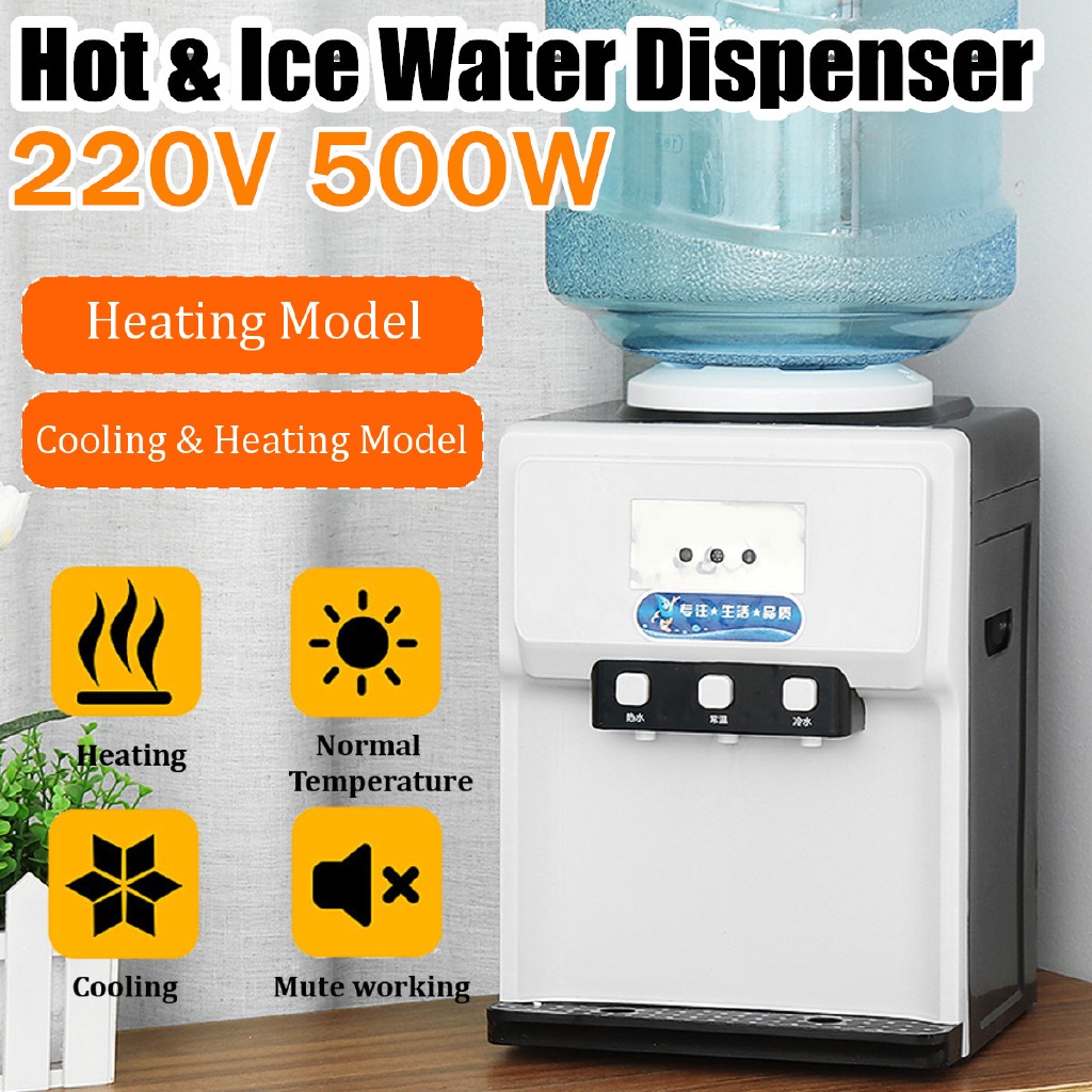 500W Cold And Hot Drink Machine Drink Water Dispenser Desktop Water Holder Heating Cooling Water Fountains Boiler
