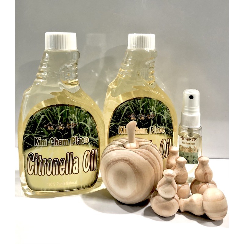 Citronella Oil 500ml (MFG DATE 2021) Bundle with Wood Diffuser and