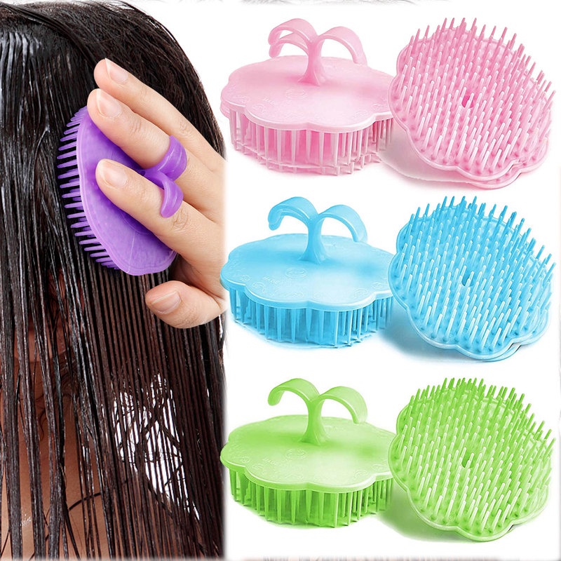 Silicone Head Body Scalp Massage Brush Comb / Shampoo Hair Wash Comb /  Shower Brush Bath Spa Slimming Body Massage Brush | Shopee Singapore