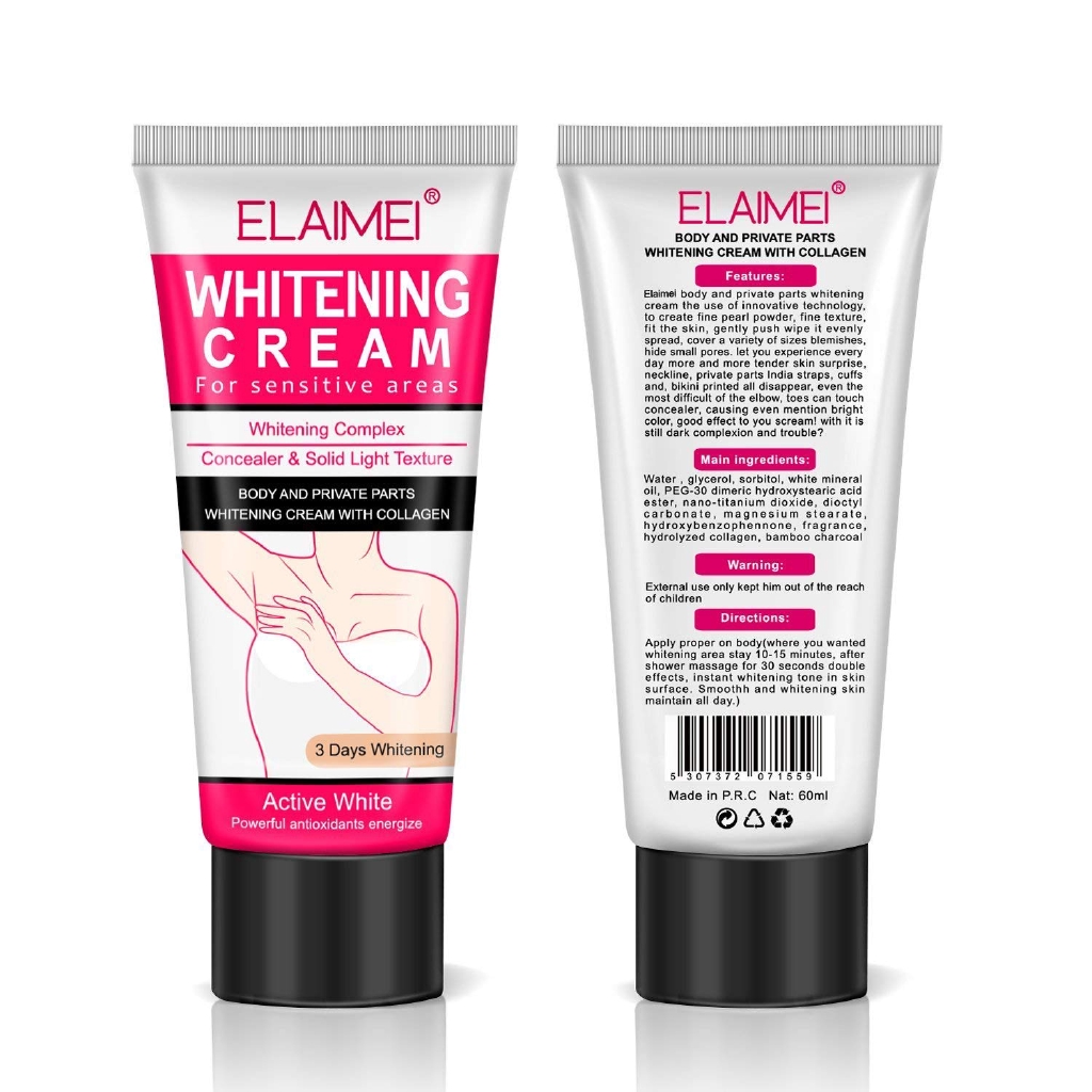 cream whitening sensitive areas
