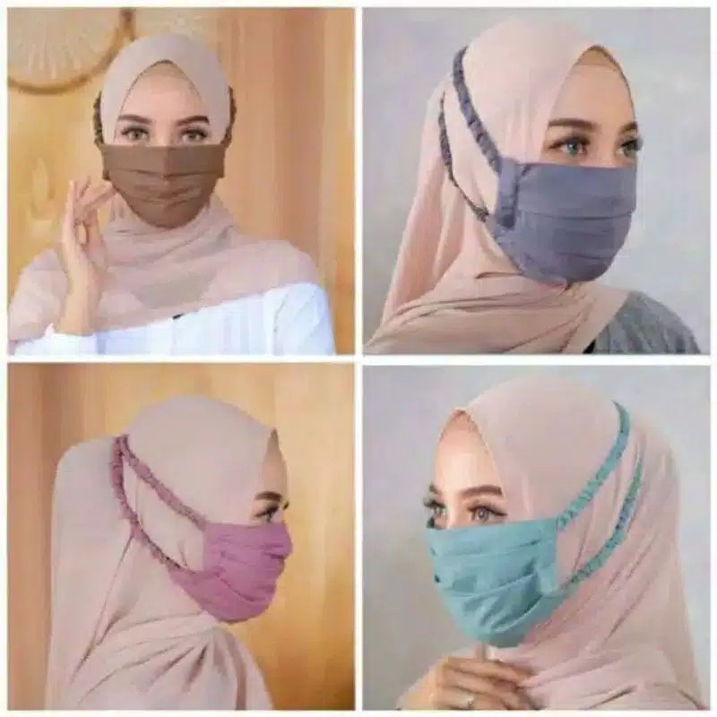 Hijab Mask Instant Rubber Strap Mask Guaranteed Thick Kriwil Mask 100 Original Shopee Singapore