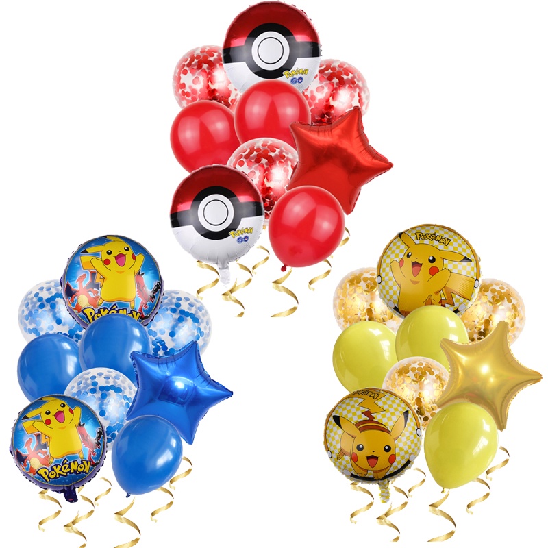 Pokemon Birthday Balloon Cartoon Pikachu Charmander Ivysaur Squirtle