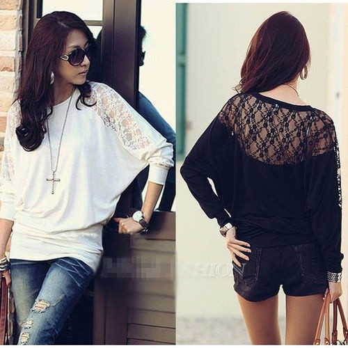 lace batwing top