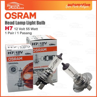 Osram H7 12 Volt 55 Watt Car Head Lamp Halogen Light Bulb 
