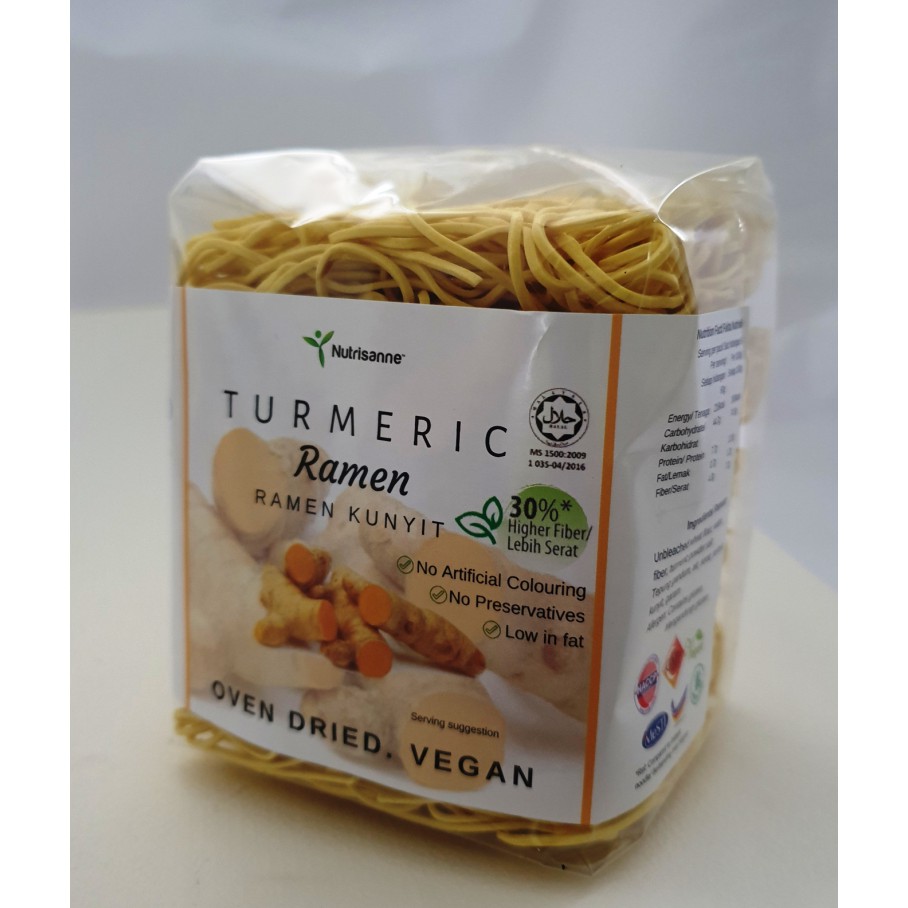 Oven Dried Yellow Noodle Turmeric Ramen Halal Mee Kering Kunyit No Alkaline Salt Shopee Singapore