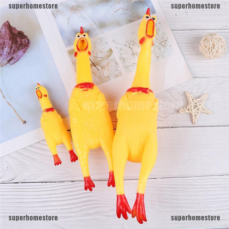 Shrilling Chicken Pet Dog Screaming Squawking Funny Toy Gift Rubbery plastic
