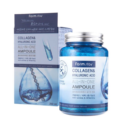 Farm Stay Collagen Hyaluronic Acid All In One Ampoule 250ml Whitening Shopee Singapore