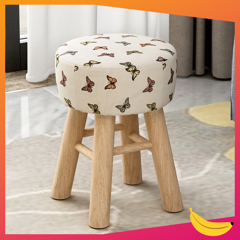 [Ready Stock] Creative Small Stool Wood Stool Small Chair Stool Square