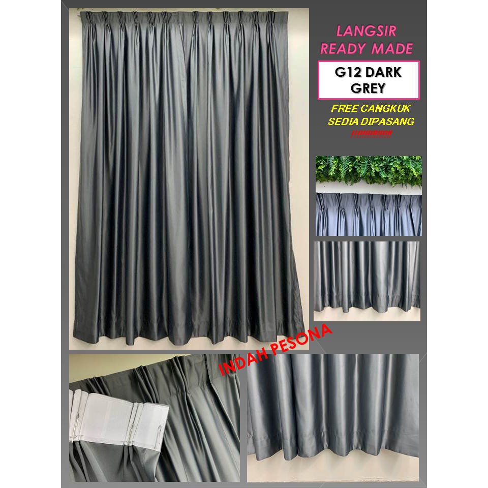 Blackout Ready Made Curtain Langsir Kain Tebal Siap 