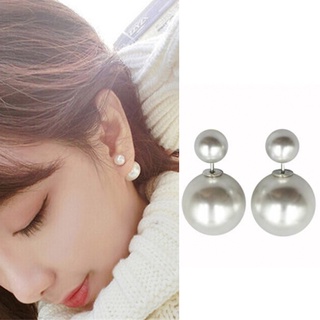 Image of [CML] Korean Classic Simple Front And Rear Pearl Earrings Style Holiday Retro Student Girlfriends Wild Temperament Fresh