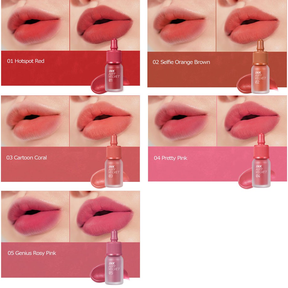 Instock Peripera Ink Velvet Tint Ink Airy Velvet Tint Ink Matte Blur Tint Airy Velvet Stick Shopee Singapore