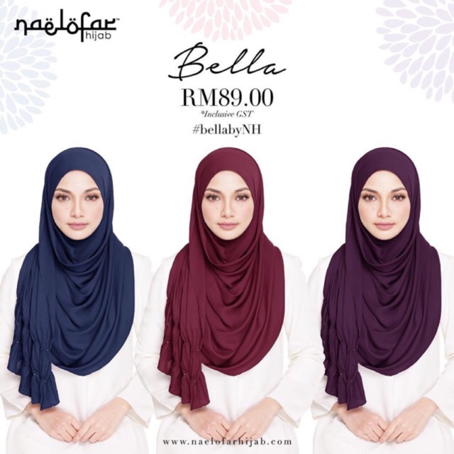 Original Naelofar Hijab Bella Shopee Singapore