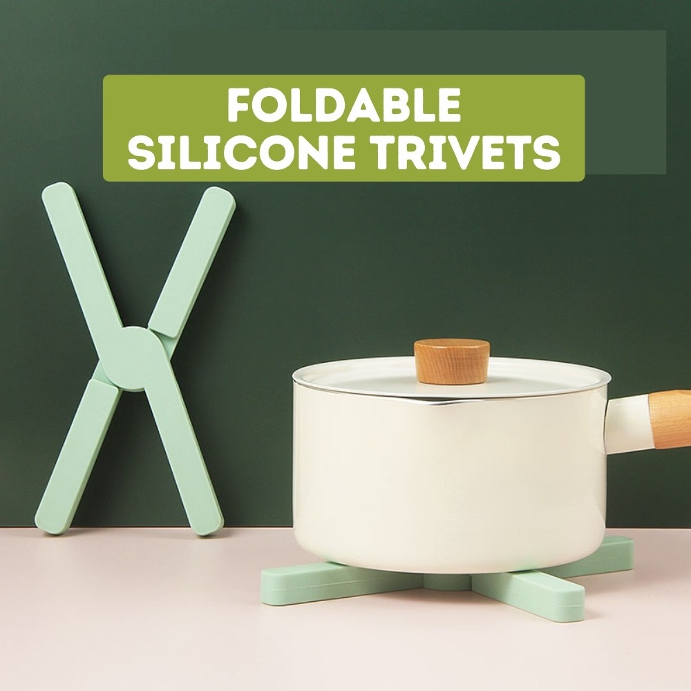 【SG】Foldable Silicone Trivet Expandable Collapsible Silicone Trivets