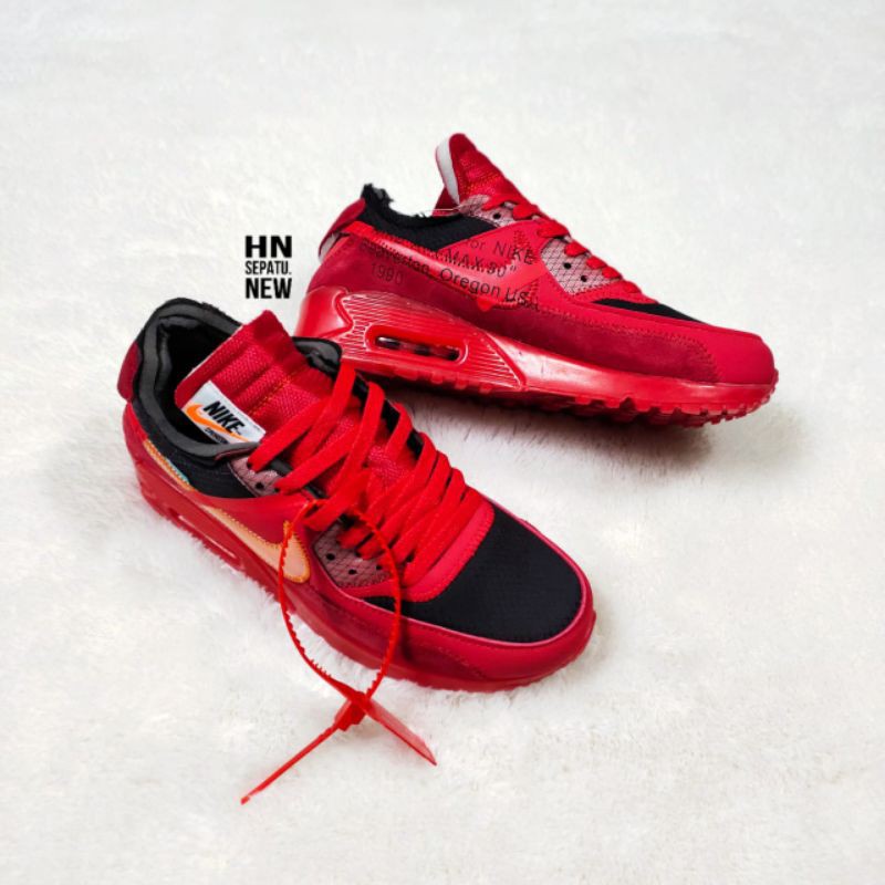 off white air max 90 red