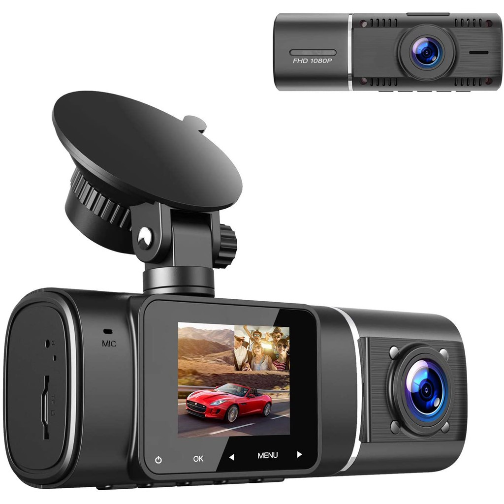 TOGUARD Dual Dash Cam with IR Night Vision FHD  1080P  