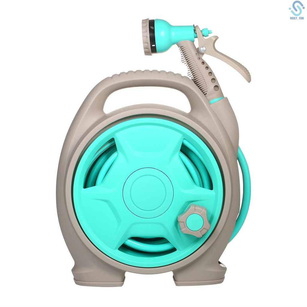 Go Retractable Garden Hose Reel With 6 Adjustable Sprayer Nozzle Dual Size Connector 10m Water Garage Tool Car Cleaning Tools Shopee Singapore