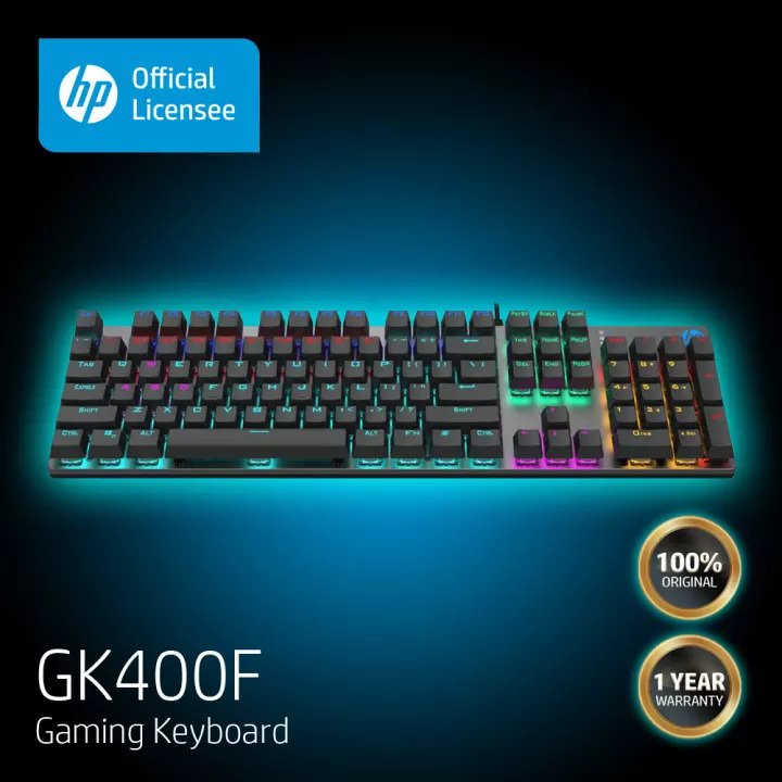 HP GK400F Mechanical Stylish Wired Mixed Backlight Gaming Keyboard WITH BLUE SWITCH ANTI RUST