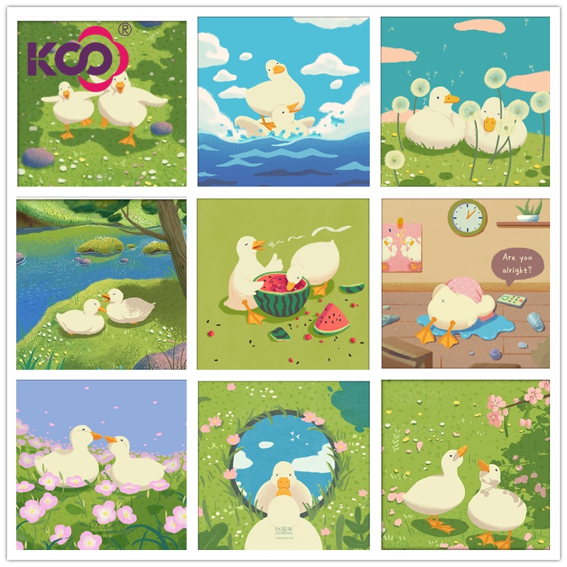 KS Diamond Painting Duck Cartoon Painting Anime Style Home Decoration ...