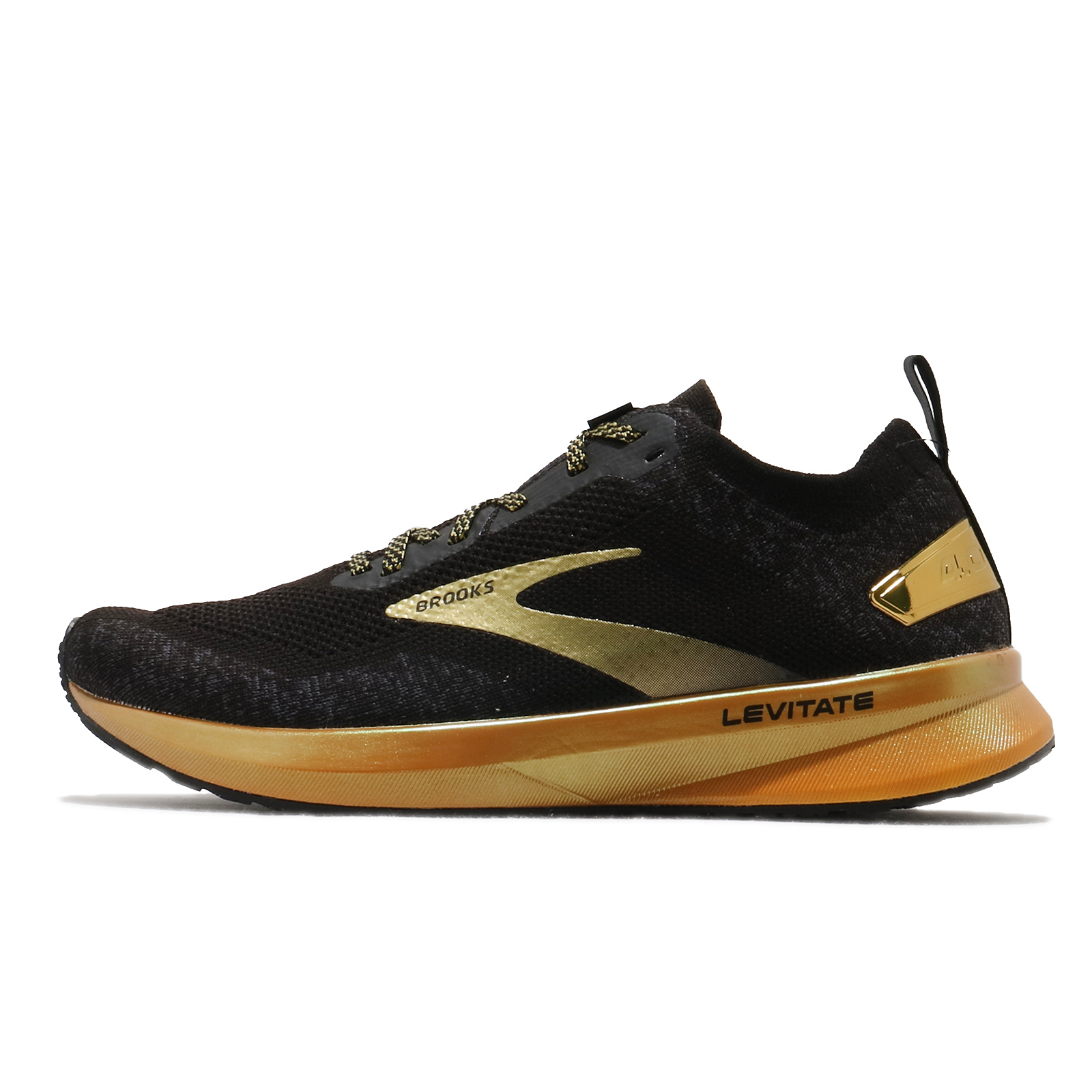 brooks running shoes black and gold