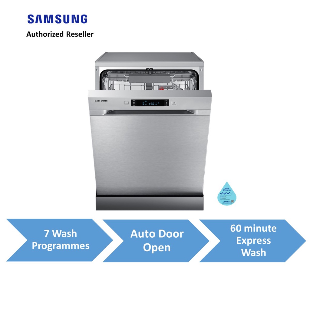 (AVAILABLE) Samsung Silver Freestanding Full size Dishwasher with Auto