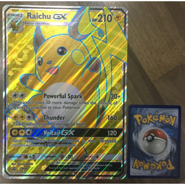 Pokemon Tcg Raichu Gx Jumbo Card Shopee Singapore