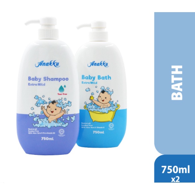 Shop Malaysia Anakku Baby Bath Shampoo 750ml 750ml Shopee Singapore