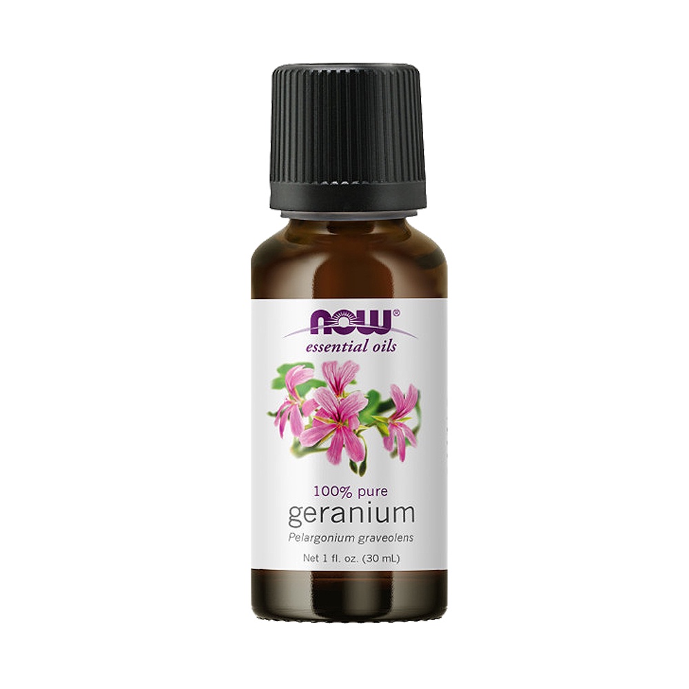 NOW Essential Oils, Geranium Oil, Soothing Aromatherapy Scent, Steam Distilled, 100% Pure, Vegan, (30 ml)