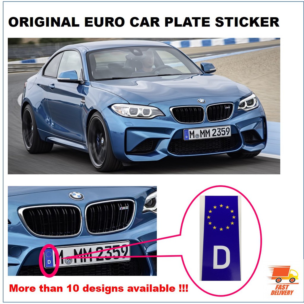 Shop Malaysia Euro Car Plate Number Sticker Shopee Singapore