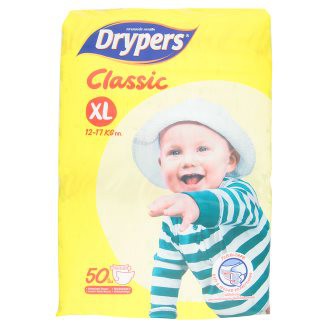 Drypers Classic Xl 12 17kg Disposable Diapers 50pcs Free Xl Diaper Pants 3pcs Shopee Singapore