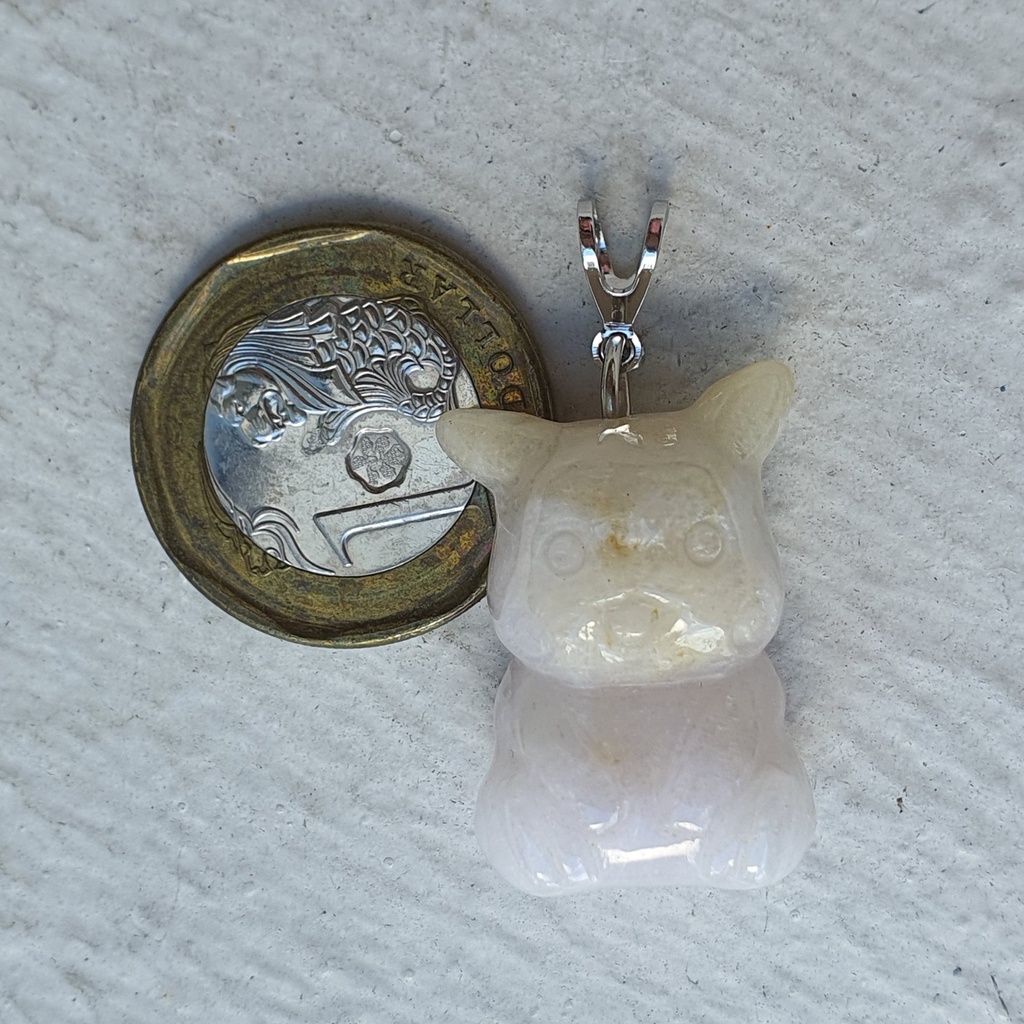 Type A Jadeite Pendant Yellow Pink Jade Pikachu Shopee Singapore
