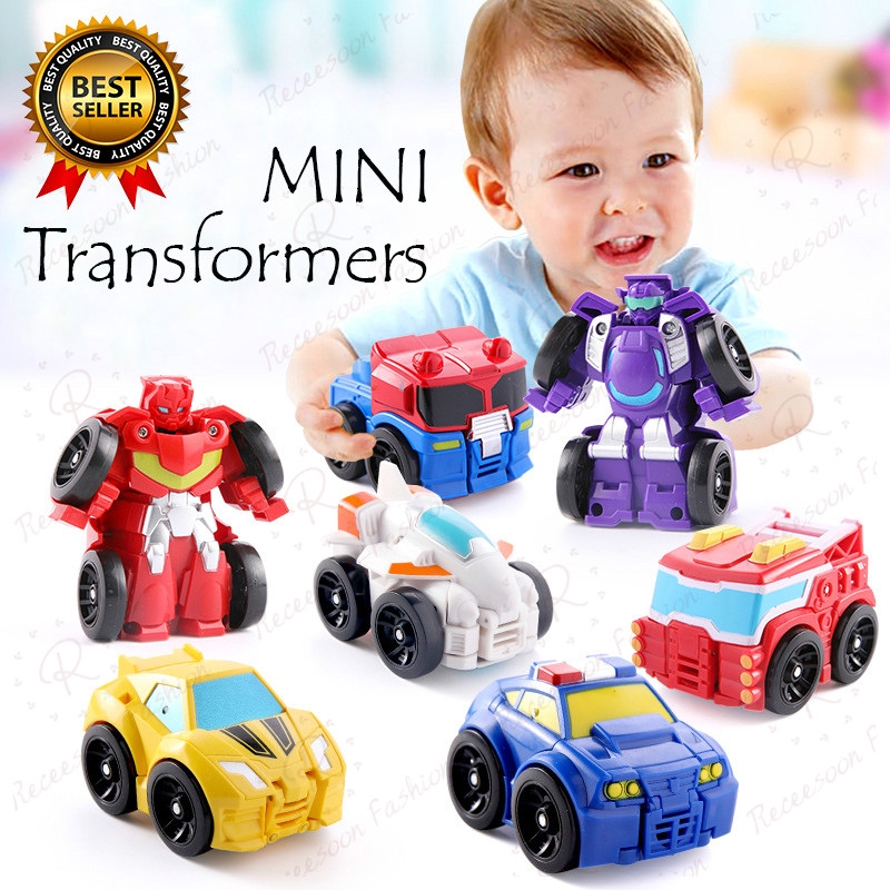 Mini Transformers Car Robot Model Vehicle Toys Deformed Truck Toy Optimus Prime Kid Gift Shopee Singapore