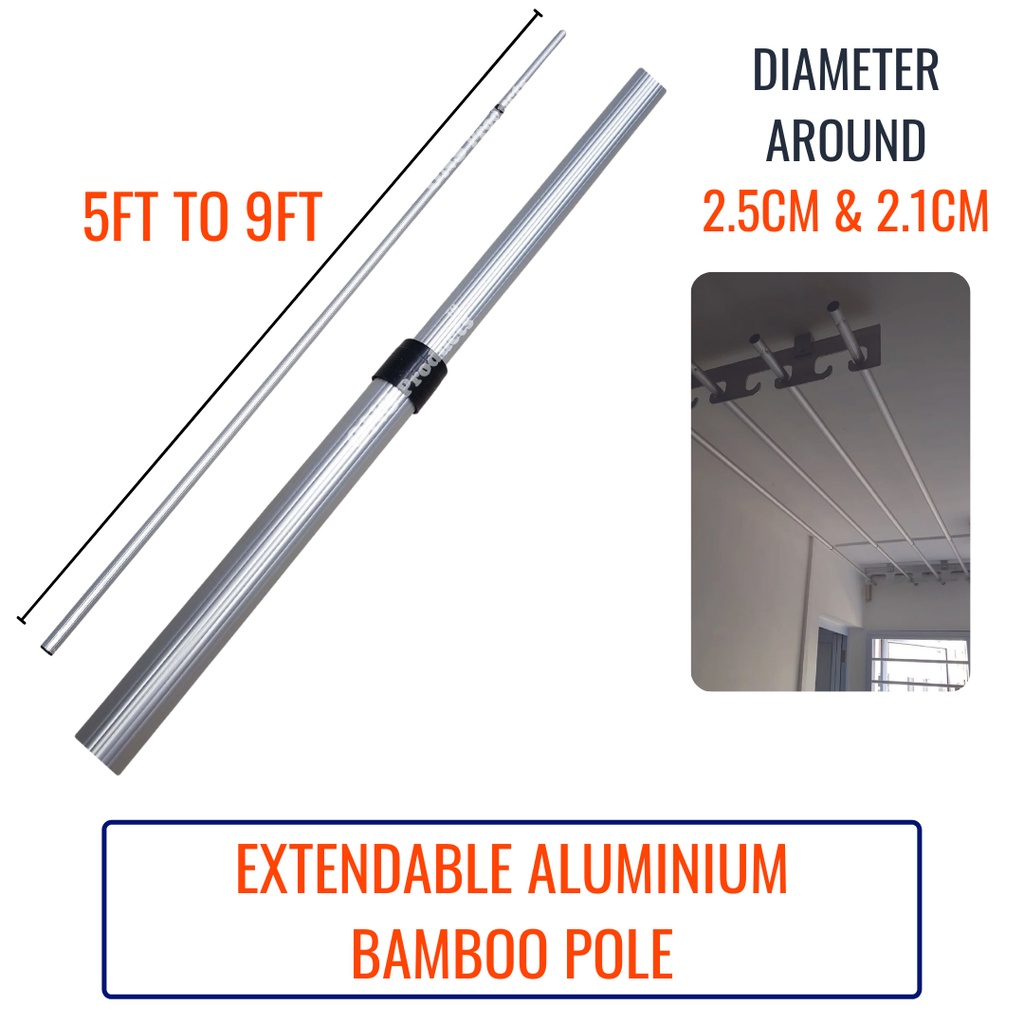 telescopic bamboo pole