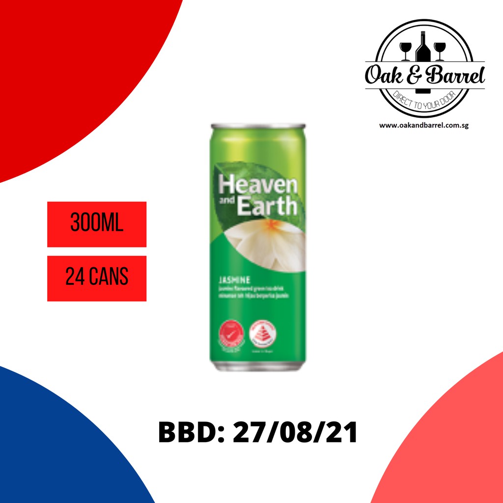 Heaven & Earth Jasmine Green Tea 24 Cans x 300ml Shopee Singapore