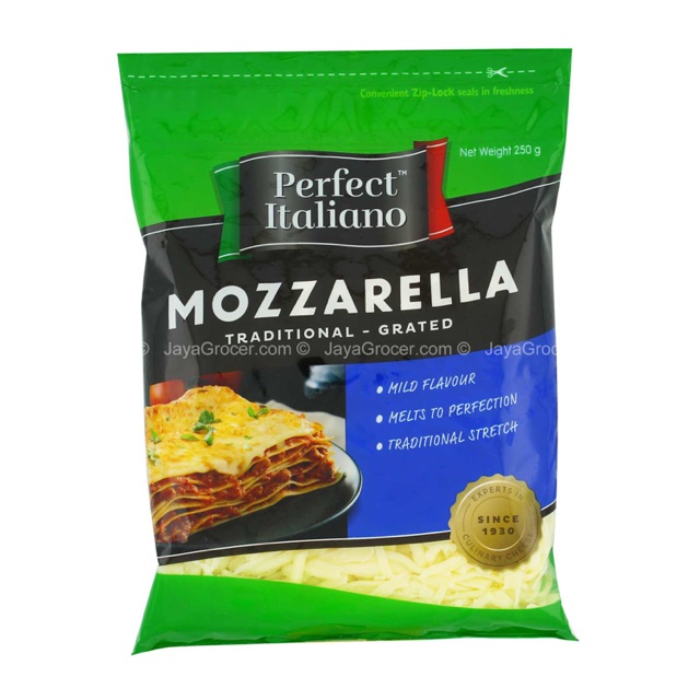 Perfect Italiano Mozzarella Traditional Grated Cheese 250g Shopee Singapore