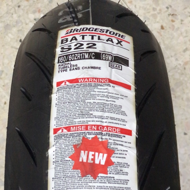 Bridgestone Battlax Hypersport S22 160 60zr17 M C 69w Tl Year Shopee Singapore