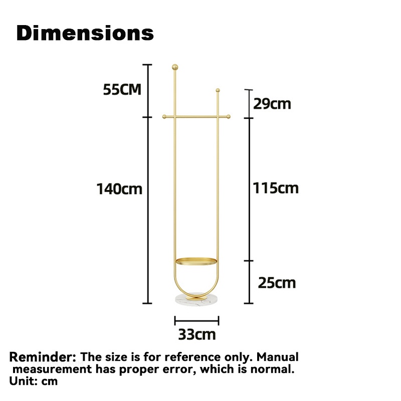 Marble Coat Rack Home Living Room Bedroom Modern Light Luxury Clothes Rack Creative Clothes Rack Stand
