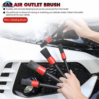 OM 5Pcs Car Brushes Detailing Brush For Car Exterior Interior Dashboard Air Outlet Wheel Brush Cleaning