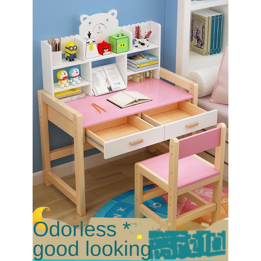 children's desk chair can lift writing table home simple children's desk  set solid wood primary school students study table
