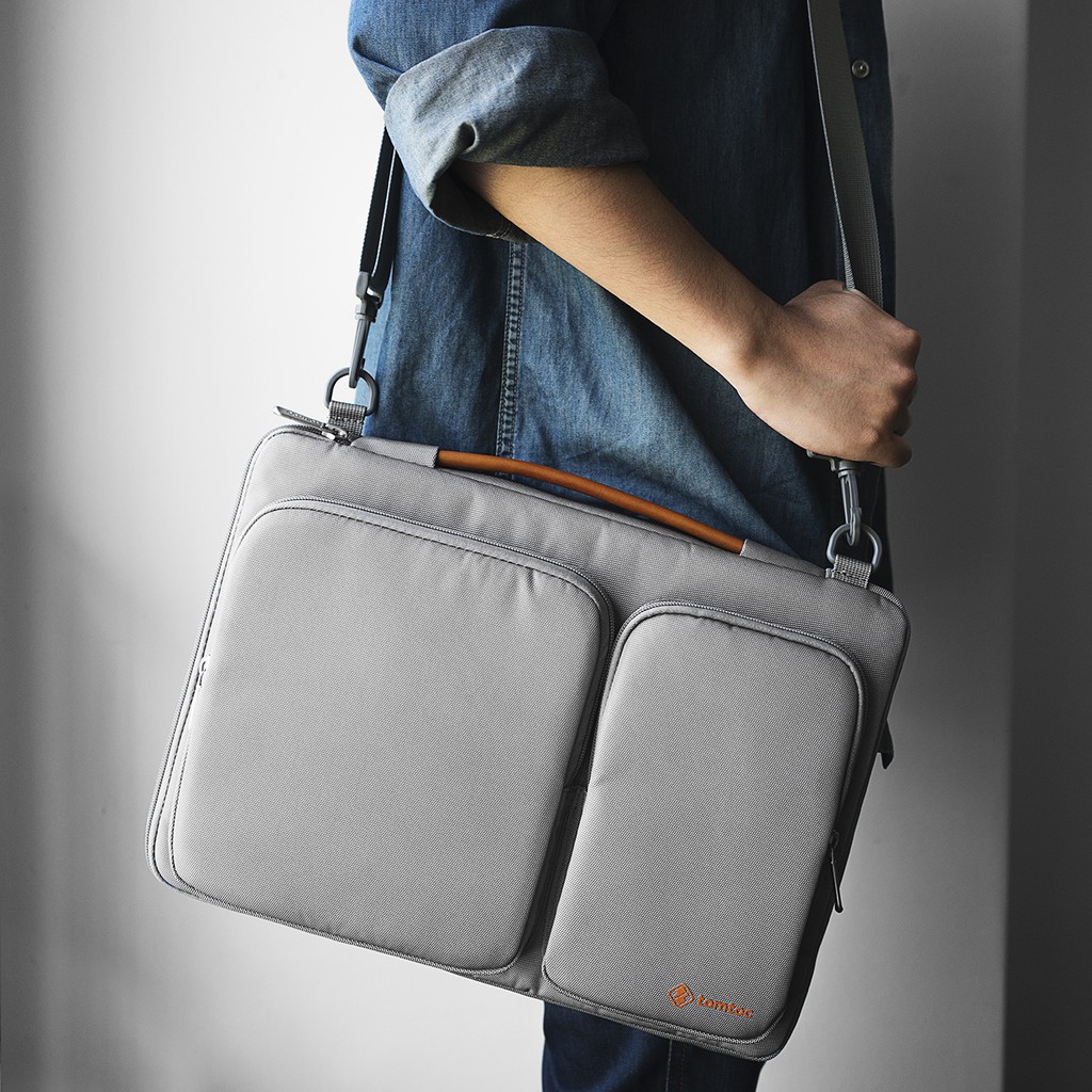 tomtoc 15 inch laptop shoulder bag