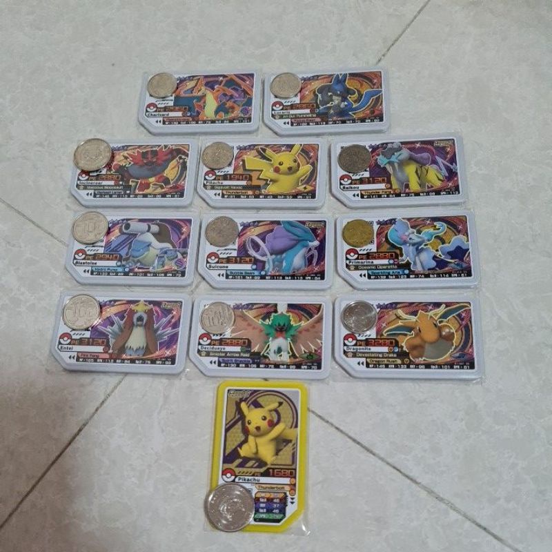 Authentic Pokemon Gaole Ga Ole 4 Star Disks Caught In Singapore Part 1 And Part 2 Dropped From Sg Machine Shopee Singapore