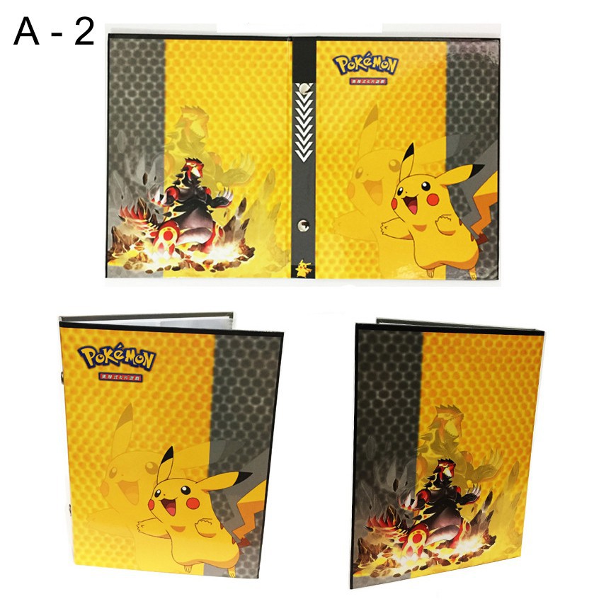 Pokemon Cards Binder Pikachu Portfolio Card Pocket Album Holder Folder Protector 