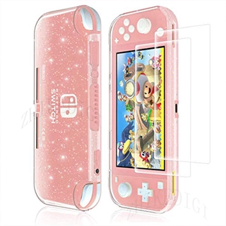 Protective Clear Case Compatible With Nintendo Switch Lite , Crtstal Glitter Bling Soft TPU Cover With Shock-Absorption Shell
