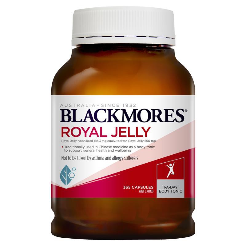 Blackmores Royal Jelly 365 Capsules Sep 2022 Proteins, free amino acids, lipids, carbohydrates