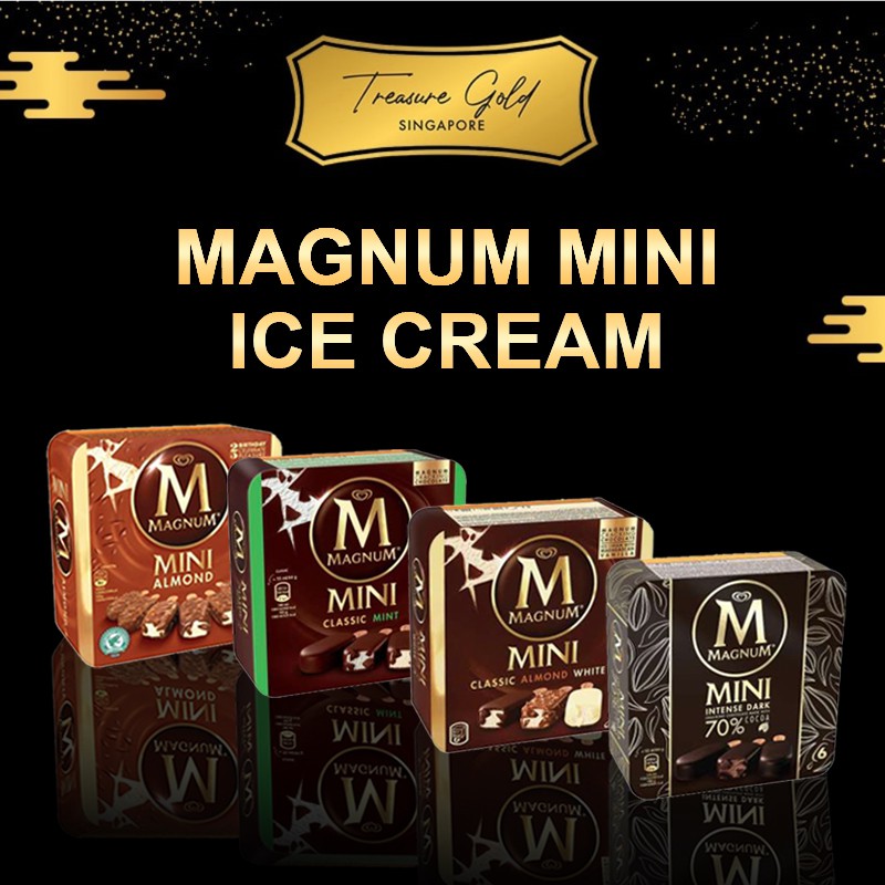 Magnum Mini Ice Cream Ruby Intense Dark Chocolate Double Chocolate Double Caramel Treasure Gourmet Shopee Singapore